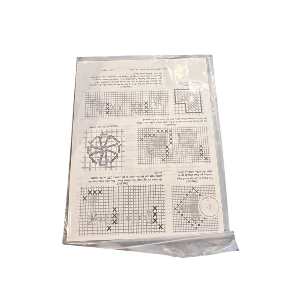 Dreams Of Stitches CARI’S GARDEN Embroidery Needlepoint Pattern Geometric Cherry - Picture 6 of 6